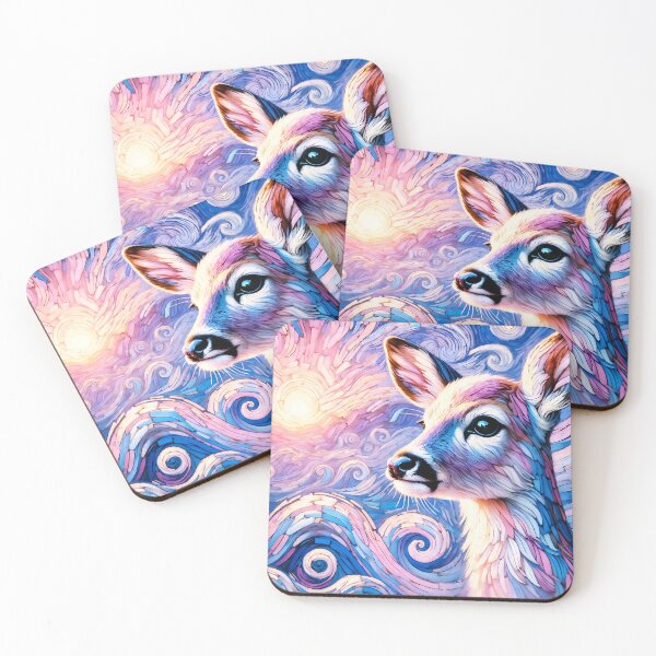Item preview, Impressionist Deer at Sunset designed and sold by SeGoArtDesign.