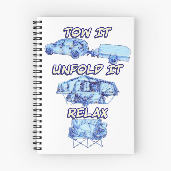 Item preview, Tow it, Unfold it, Relax - Blue Folding Camper/Folding Caravan designed and sold by BeccaAelishe.