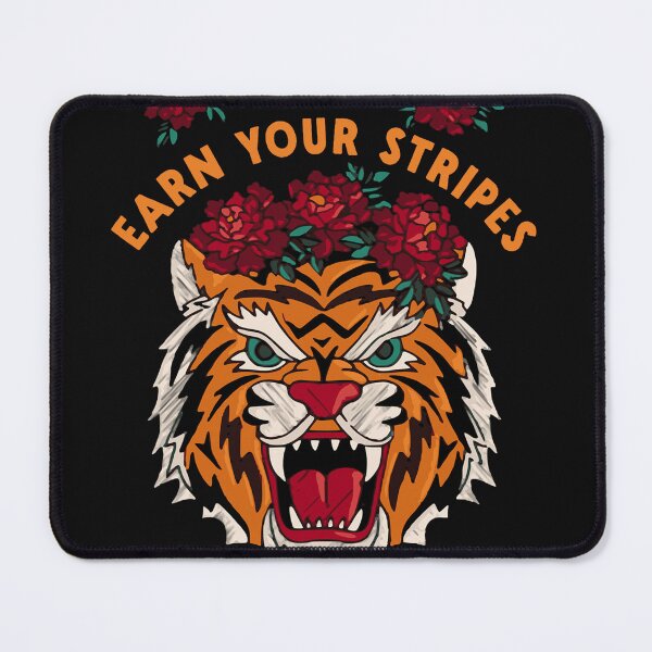 Item preview, Earn Your Stripes - Fierce Flowery Tiger designed and sold by Corinne Alexa Jackson.