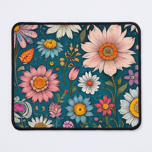 Item preview, Vintage Aesthetic Retro Flower Field Floral Pattern designed and sold by MadnessEnvelope.