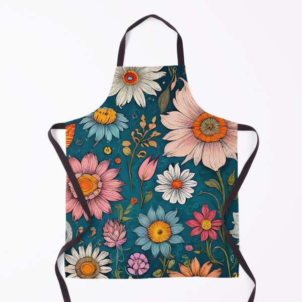 Item preview, Vintage Aesthetic Retro Flower Field Floral Pattern designed and sold by MadnessEnvelope.