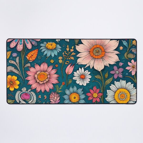 Item preview, Vintage Aesthetic Retro Flower Field Floral Pattern designed and sold by MadnessEnvelope.