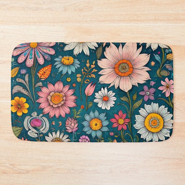 Item preview, Vintage Aesthetic Retro Flower Field Floral Pattern designed and sold by MadnessEnvelope.