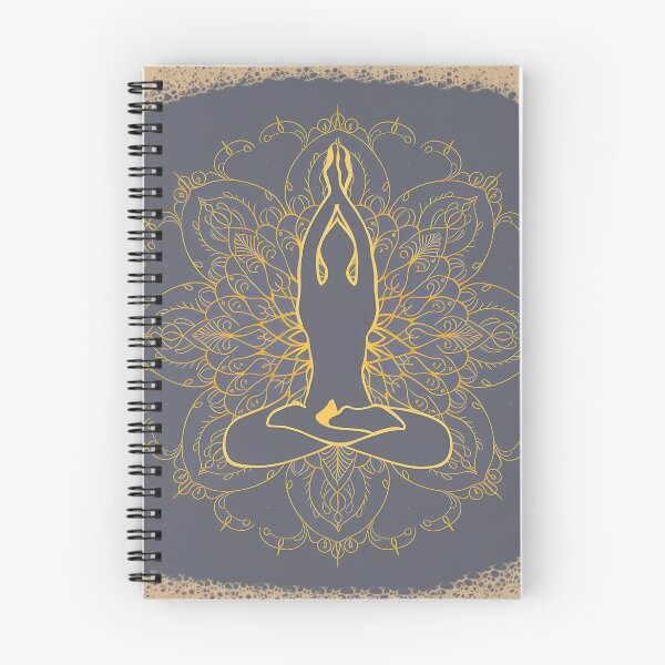 Aperçu de l'œuvre Pose de yoga mandala doré créée et vendue par RedTamah.