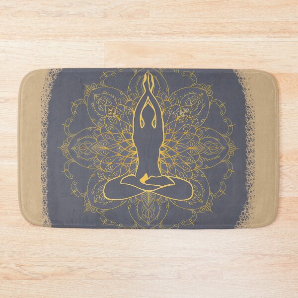 Item preview, Golden Mandala Yoga Pose designed and sold by RedTamah.