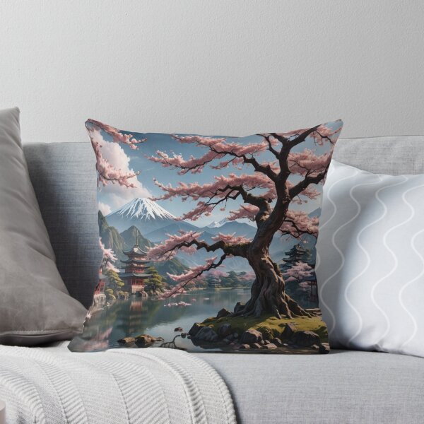 Item preview, A beautiful ancient sakura tree in front of a lake designed and sold by KING TK.