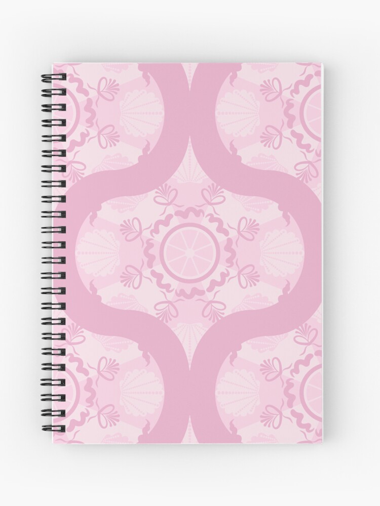 Journal, Dusky Rose Preppy In Pink Mid Mod Ogee designed and sold by Triplicate Limited