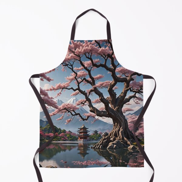 Item preview, A beautiful ancient sakura tree in front of a lake designed and sold by KING TK.