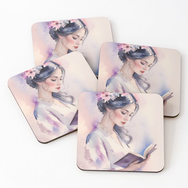 Item preview, Ethereal Reader: A Watercolor Portrait designed and sold by KilianSzmid.
