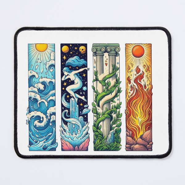 Item preview, classic t-shirt the 4 elements of life designed and sold by Med-th-ewolf.