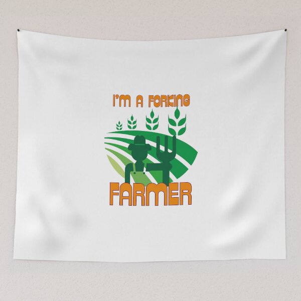Item preview, Funny "I'm a Forking Farmer" design  designed and sold by YogaZesty.