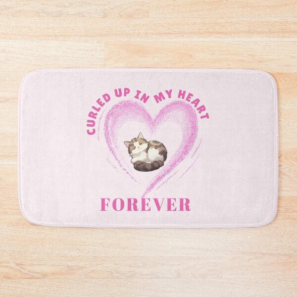 Item preview, Cat Lovers Curled Up In My Heart Forever Pet Loss Grief  designed and sold by StudioTina.
