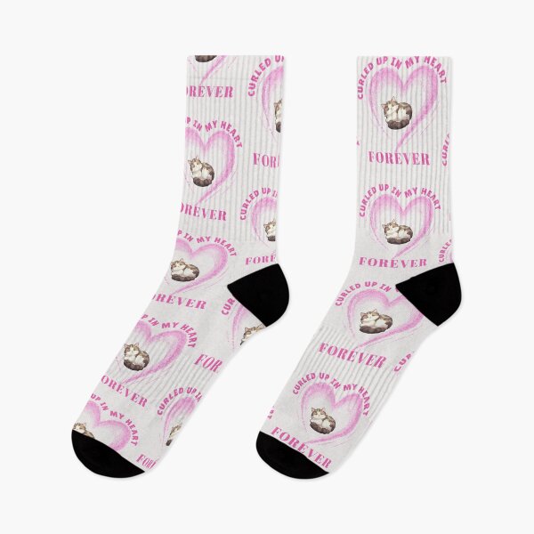 Item preview, Cat Lovers Curled Up In My Heart Forever Pet Loss Grief  designed and sold by StudioTina.