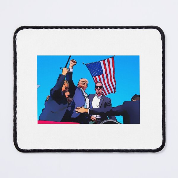 Item preview, Trump unfazed screaming FIGHT designed and sold by HerrKoolS.