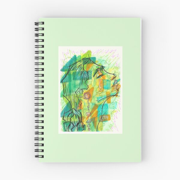 Item preview, Geometric Green and Orange Shapes Girl designed and sold by Harold-Inks.