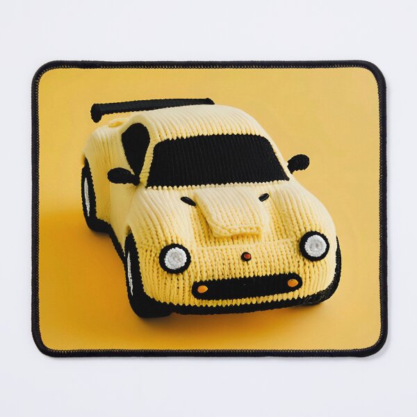 Item preview, Knitted yellow sports car designed and sold by Studio Quirk.