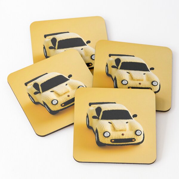 Item preview, Knitted yellow sports car designed and sold by Studio Quirk.