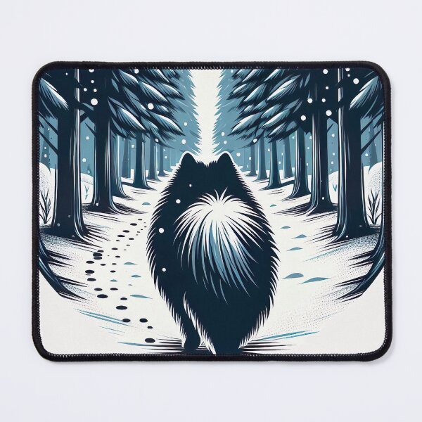 Item preview, Winter's Path - A Keeshond's Snowy Journey designed and sold by Woof-n-Wear.