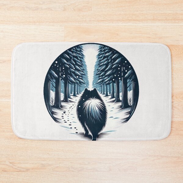 Item preview, Winter's Path - A Keeshond's Snowy Journey designed and sold by Woof-n-Wear.