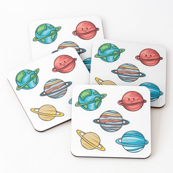 Item preview, Child-Like Planet Colour Stickers with White Border - Fun & Vibrant Designs designed and sold by PaullCreations.