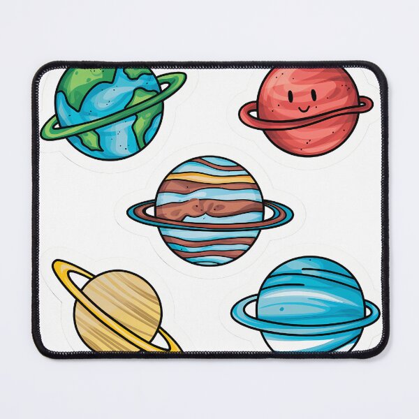 Item preview, Child-Like Planet Colour Stickers with White Border - Fun & Vibrant Designs designed and sold by PaullCreations.