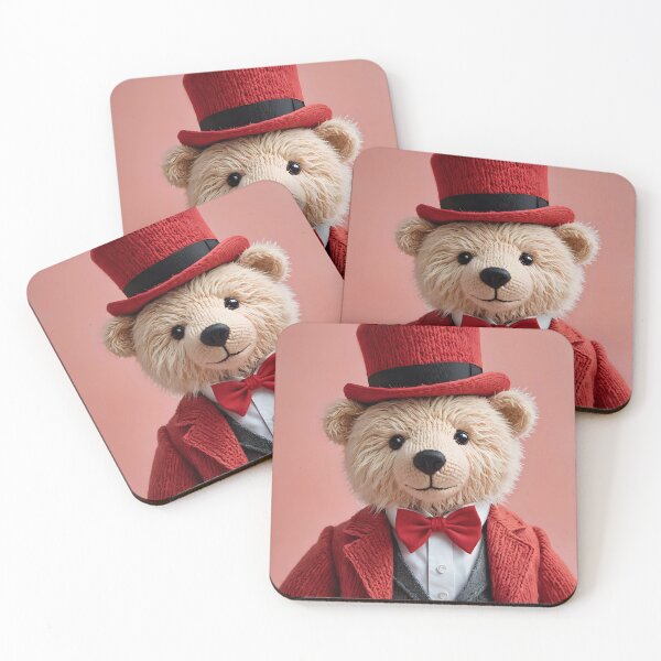 Item preview, Fluffy knitted bear wearing his best suit designed and sold by Studio Quirk.