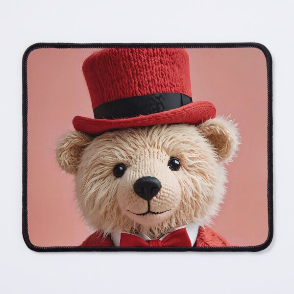 Item preview, Fluffy knitted bear wearing his best suit designed and sold by Studio Quirk.