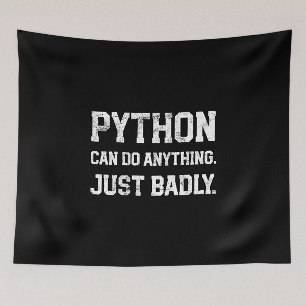 Item preview, Python can do anything. Just badly.Python programming product designed and sold by farhanhafeez.