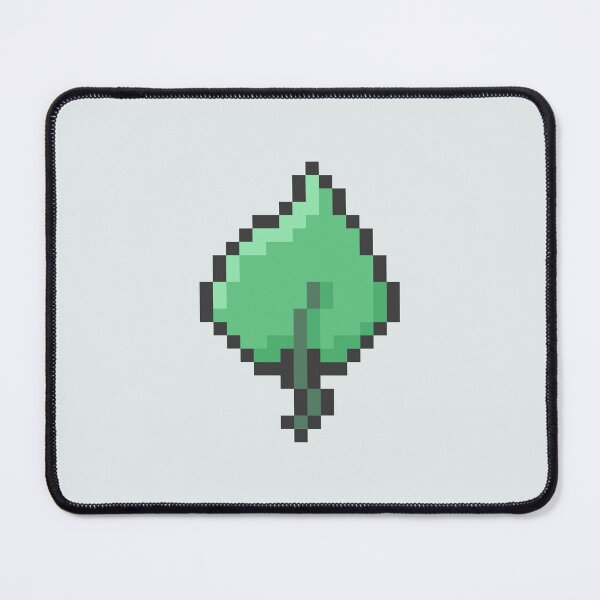Item preview, green leaf pixel art designed and sold by helixter.