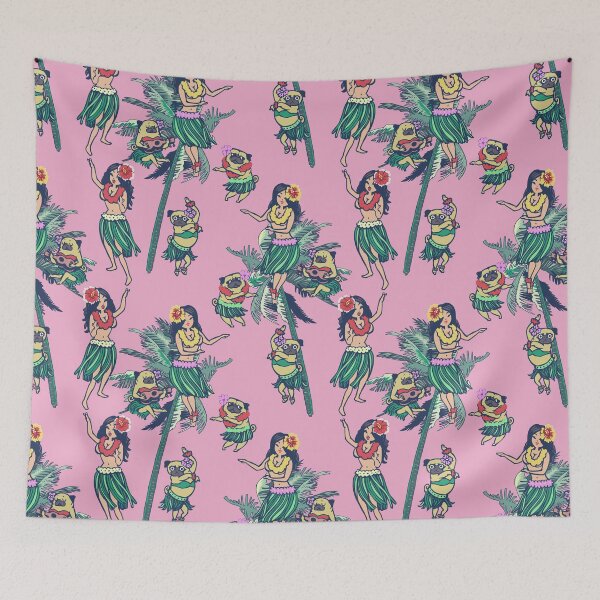 Item preview,  Hawaii Hula with The Pug designed and sold by Huebucket.