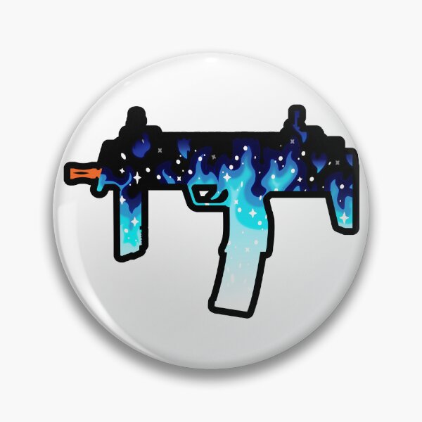 Item preview, Galactic Blue Flame Airsoft MP-7 (Outlined) designed and sold by Carsondood.