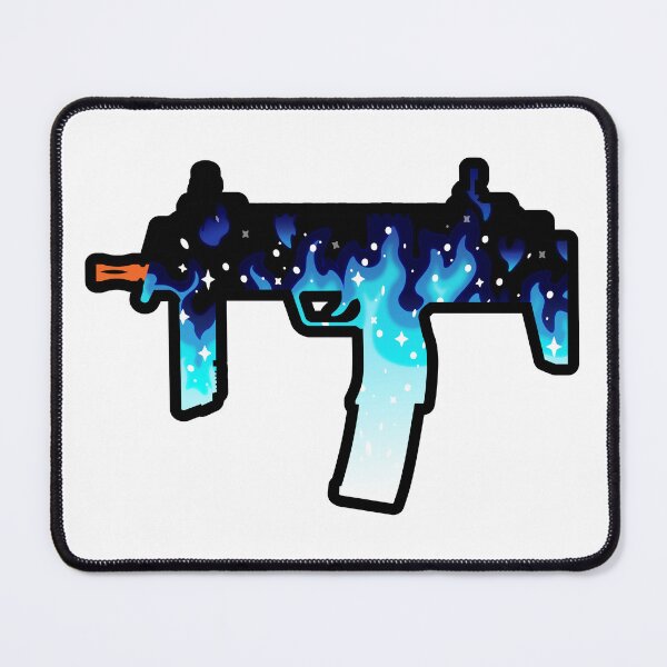 Item preview, Galactic Blue Flame Airsoft MP-7 (Outlined) designed and sold by Carsondood.