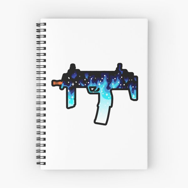 Item preview, Galactic Blue Flame Airsoft MP-7 (Outlined) designed and sold by Carsondood.