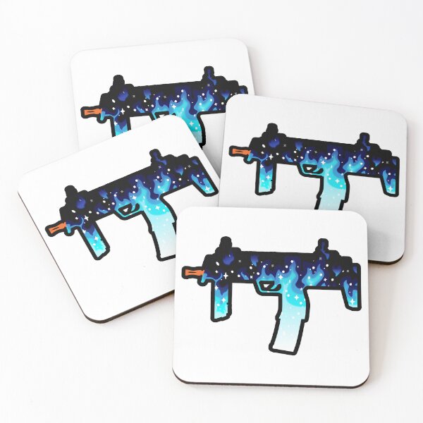 Item preview, Galactic Blue Flame Airsoft MP-7 (Outlined) designed and sold by Carsondood.