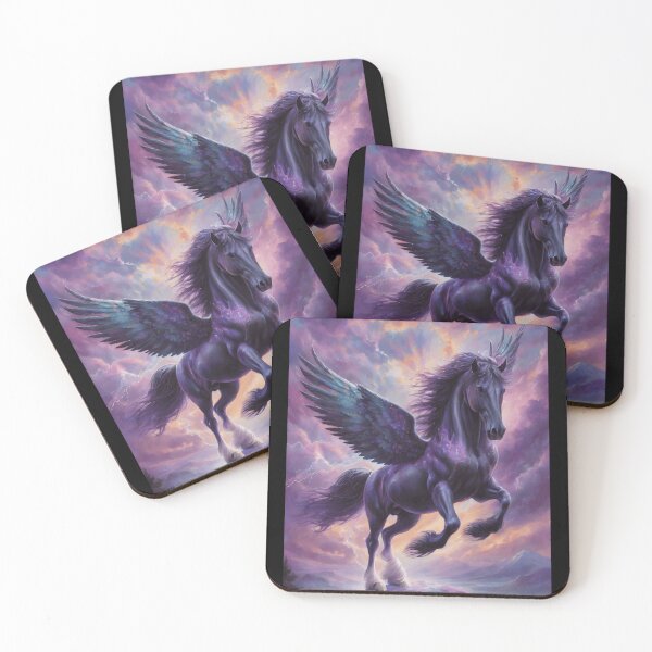 Item preview, Winged Black Horse “Orion” Pegasus  designed and sold by Spellhorn13.