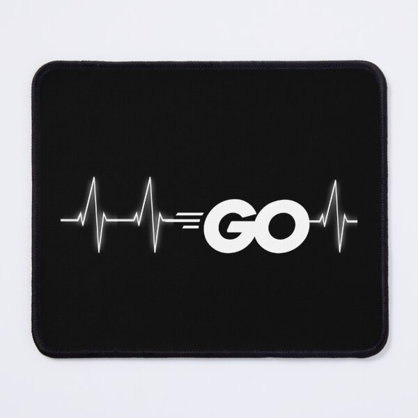 Item preview, Go Programming Language with Go logo in heartbeat print designed and sold by farhanhafeez.
