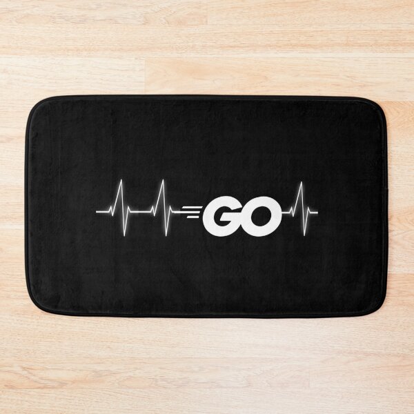 Item preview, Go Programming Language with Go logo in heartbeat print designed and sold by farhanhafeez.