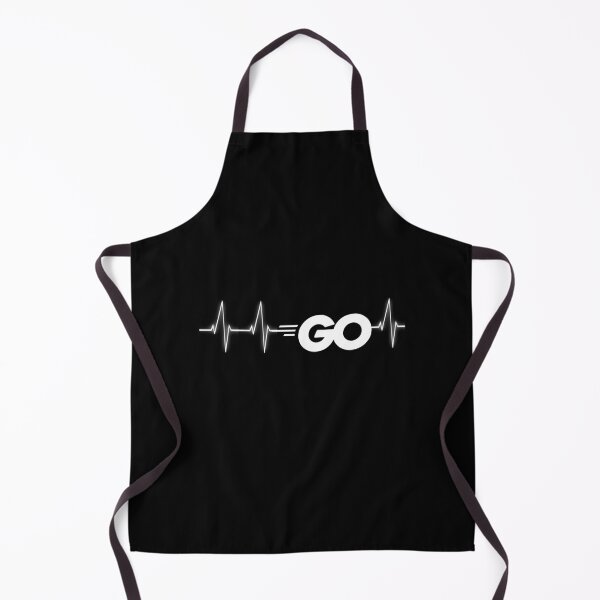 Item preview, Go Programming Language with Go logo in heartbeat print designed and sold by farhanhafeez.