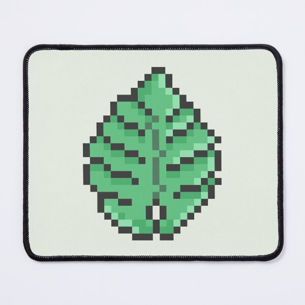 Item preview, green leaf pixel art designed and sold by helixter.