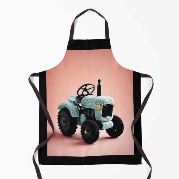 Item preview, Knitted blue farm tractor  designed and sold by Studio Quirk.