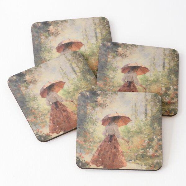Item preview, Woman with a Parasol in a Garden by Pino Daeni. designed and sold by Daniel Wampler.