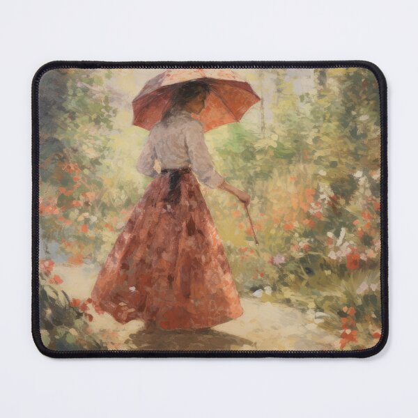 Item preview, Woman with a Parasol in a Garden by Pino Daeni. designed and sold by Daniel Wampler.