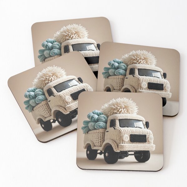 Item preview, Neutral knitted truck holding yarns designed and sold by Studio Quirk.