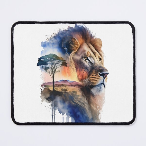 Item preview, Watercolor African Savanna Lion designed and sold by heartlocked.
