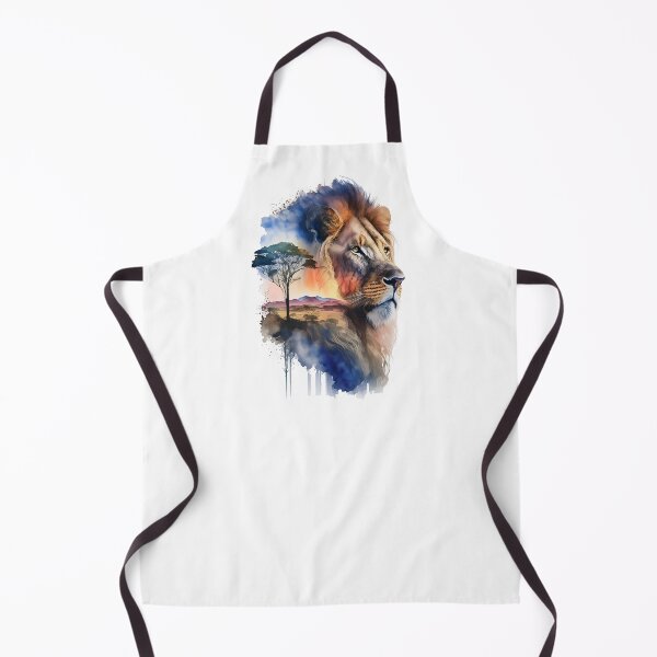 Item preview, Watercolor African Savanna Lion designed and sold by heartlocked.