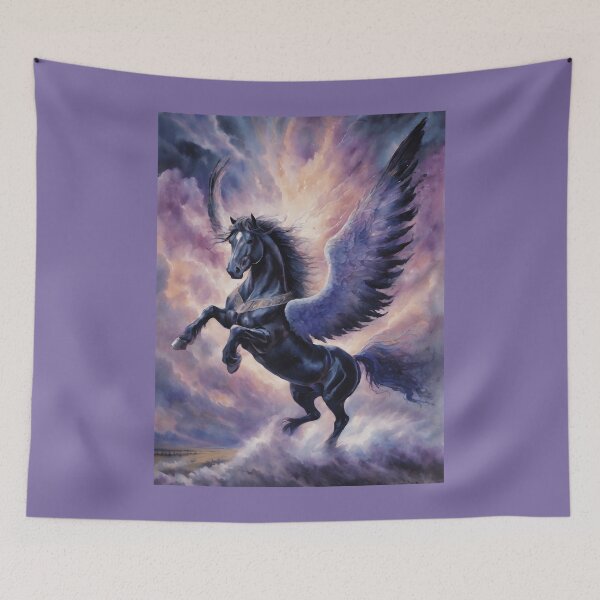 Item preview, Winged Black Horse “Abraxas” Pegasus  designed and sold by Spellhorn13.