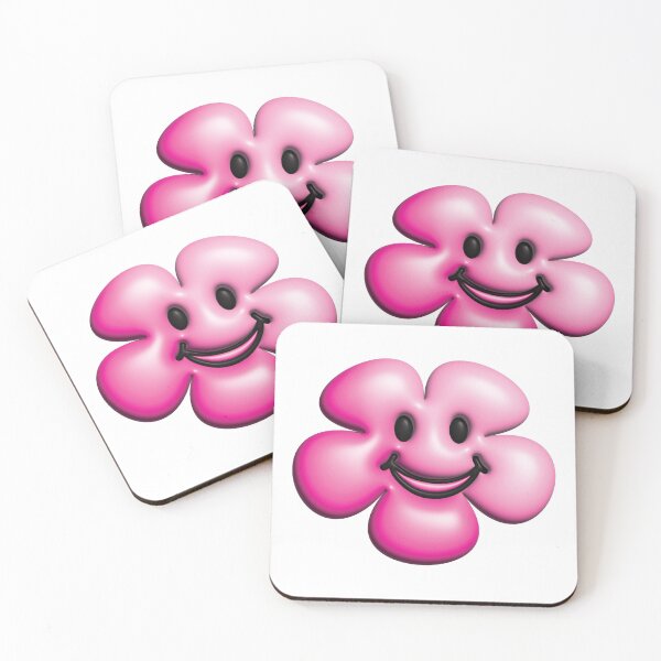 Item preview, 3d pink flower smiley face. designed and sold by MiMee4451.