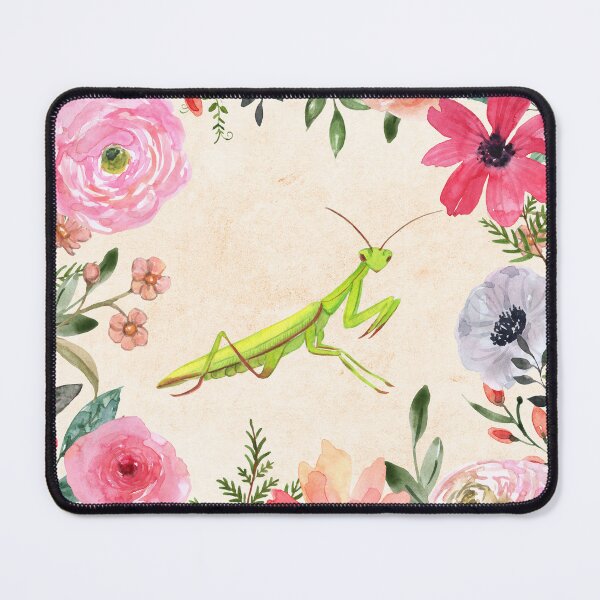 Item preview, Praying Mantis with Flowers designed and sold by Marguerite Artistry.