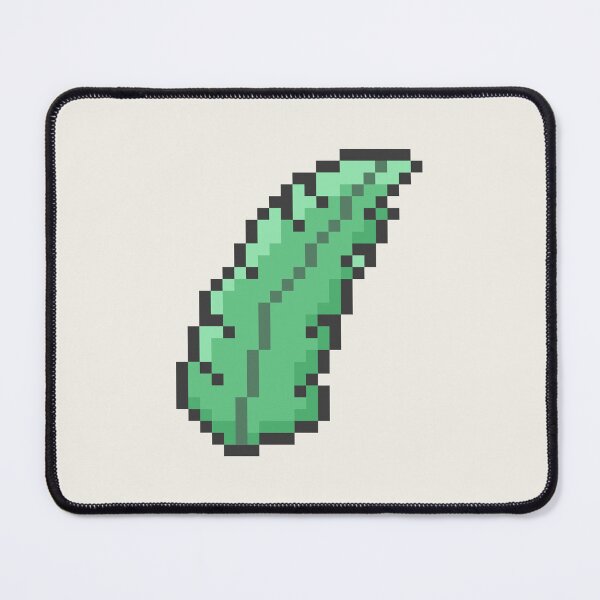 Item preview, green leaf pixel art designed and sold by helixter.
