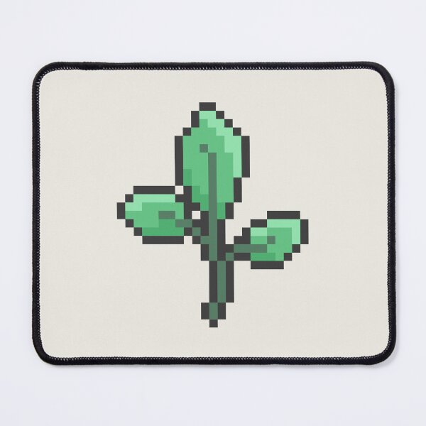 Item preview, green leaf pixel art designed and sold by helixter.